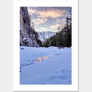 King's Creek Canyon - winter mountain landscape Posters and Art